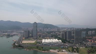 江苏徐州城市建设阳光自贸大厦会展中心航拍